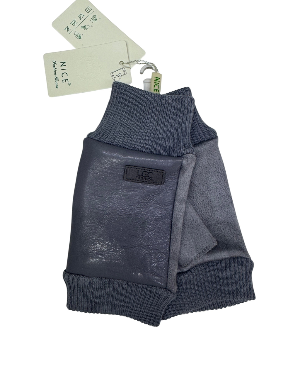 Митенки. Женские. Материал верха: Эко кожа. Замша. Подклад: Плюш-флис. 12 шт в упаковке, разные цвета.