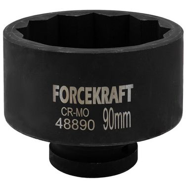 Головка ударная 1'', 90мм (12гр.) FORCEKRAFT FK-48890