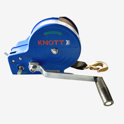 Лебедка ручная г/п 1150 кг фал/крюк/пласт. корпус KNOTT