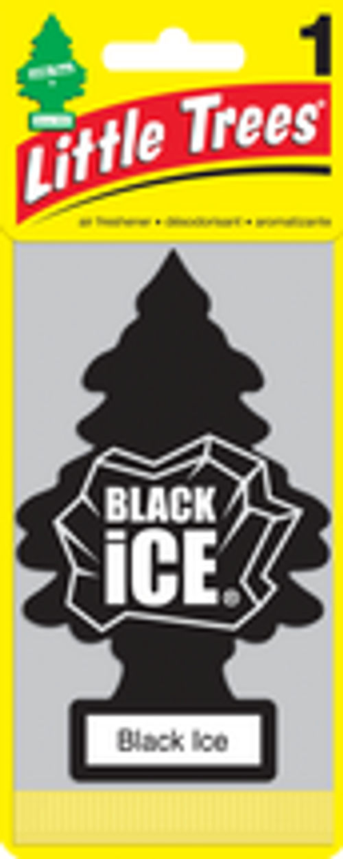 Ароматизатор на зеркало Little Trees (елочка), черный лёд