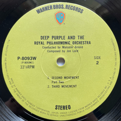 Винтажная виниловая пластинка LP Deep Purple and The Royal Philharmonic Orchestra Conducted By Malcolm Arnold, Concerto For Group And Orchestra (Япония 1971) (Без Оби) (Первый Пресс)