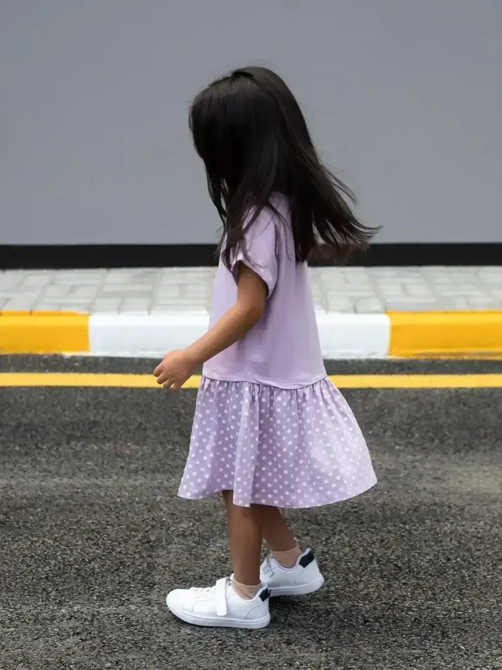 Платье оверсайз в сад с коротким рукавом