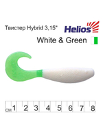 Твистер несъедобный Helios Hybrid 2,75"/7,0 см Fio LT 30шт. (HS-13-039-N-30)