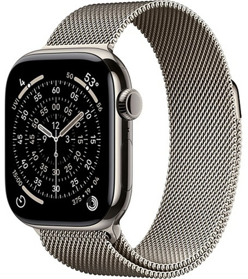 Apple Watch Series 11 42mm Natural Titanium Case with Milanese Loop Natural