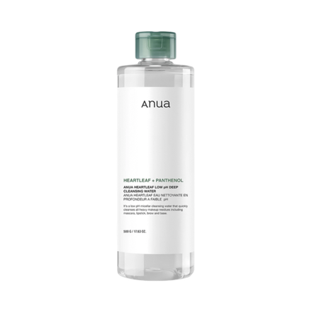 Очищающая вода для очищения макияжа и спф Anua Heartleaf Low pH Deep Cleansing Water, 500мл