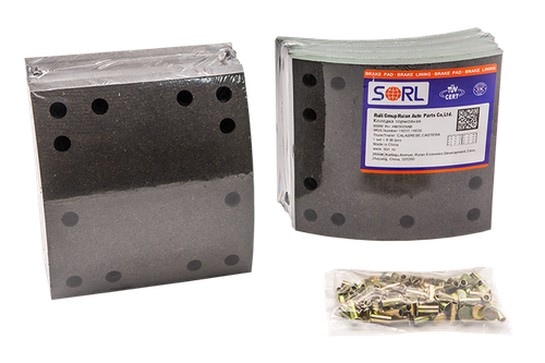 Накладка тормозная, к-т 8шт+заклепки 96шт 419x178 STD ROR, SAF (19036) SORL