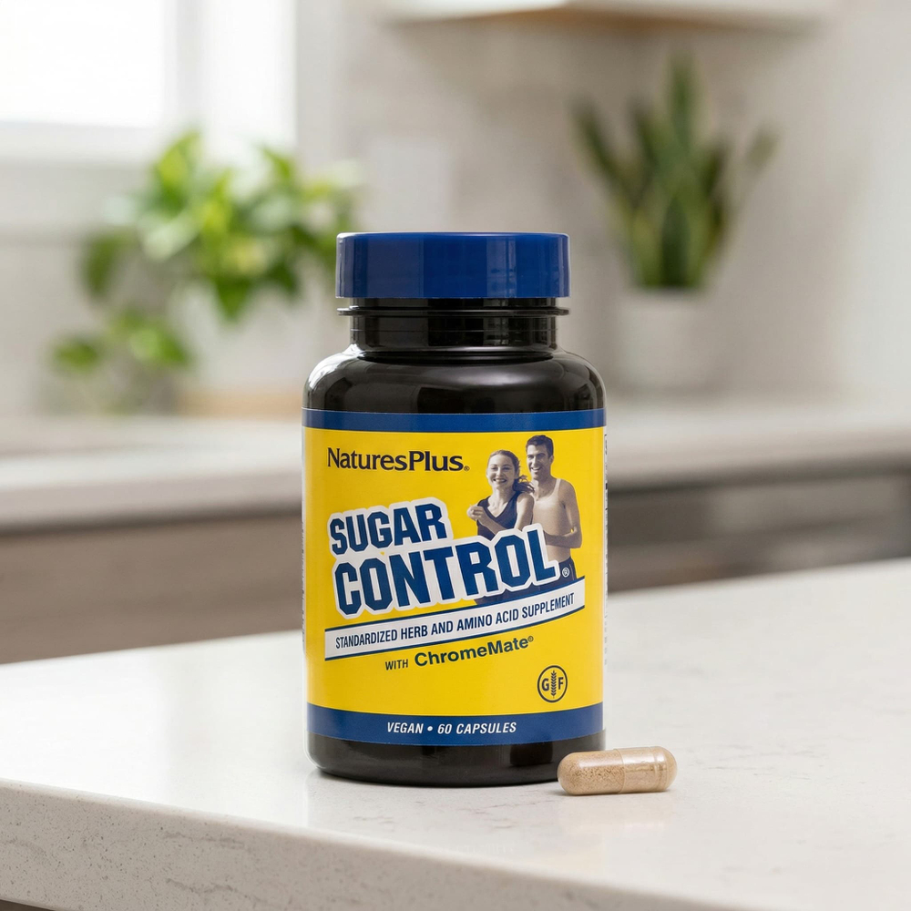 NaturesPlus, Sugar Control® с ChromeMate®, 60 капсул
