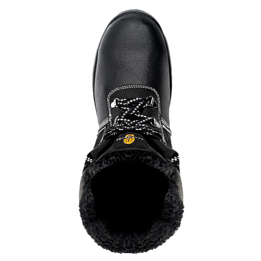 Ботинки 4208М кожа, иск.кожа, ПУ/ПУ, МБС иск.мех, черный