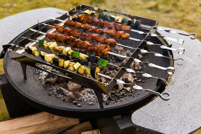 Шашлычный модуль + 5 шампуров (Concretika)