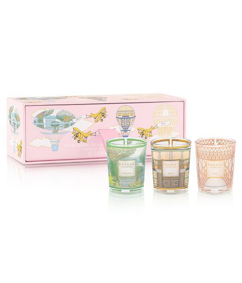 Singapore-Athens-Paris, набор свечей trio travel, Baobab Collection