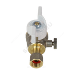 Кран для манометра шаровой латунь 1125 Standard Ду 15 Ру40 НР/нак/гайка G1/2" Aquasfera 1125-02