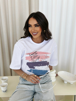 Футболка оверсайз с принтом длинная