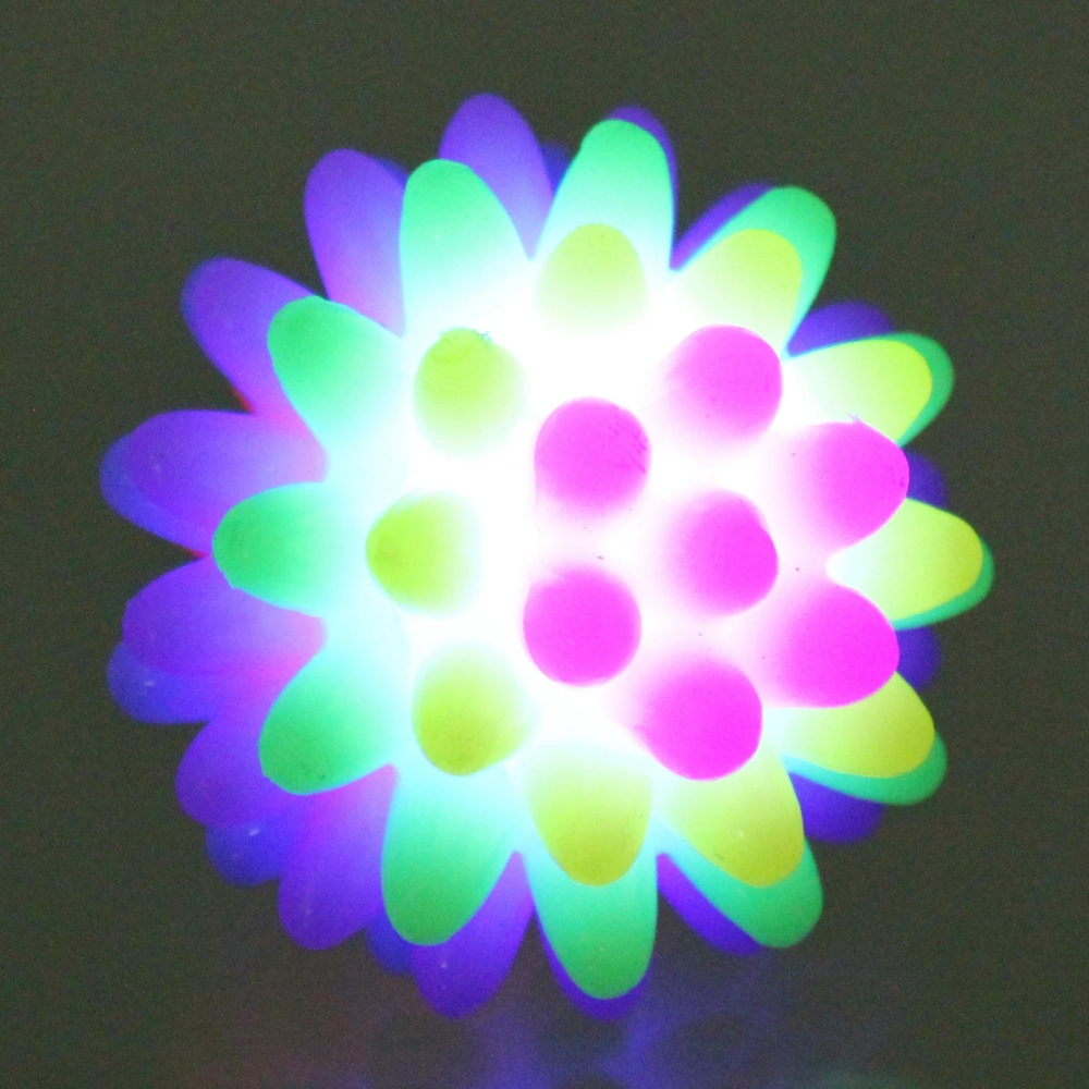 Мяч 5,5 см «Ёжик» попрыгун, с подсветкой