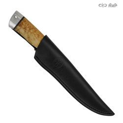 Нож АиР Бекас (карельская береза, 95х18, алюминий, тыльник)
