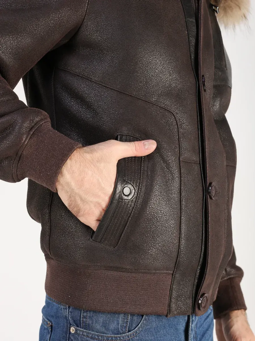 Дубленка натуральная куртка зимняя с капюшоном