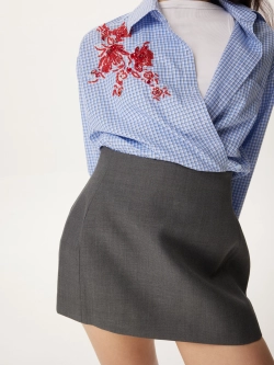 Юбка мини АУРА, серый