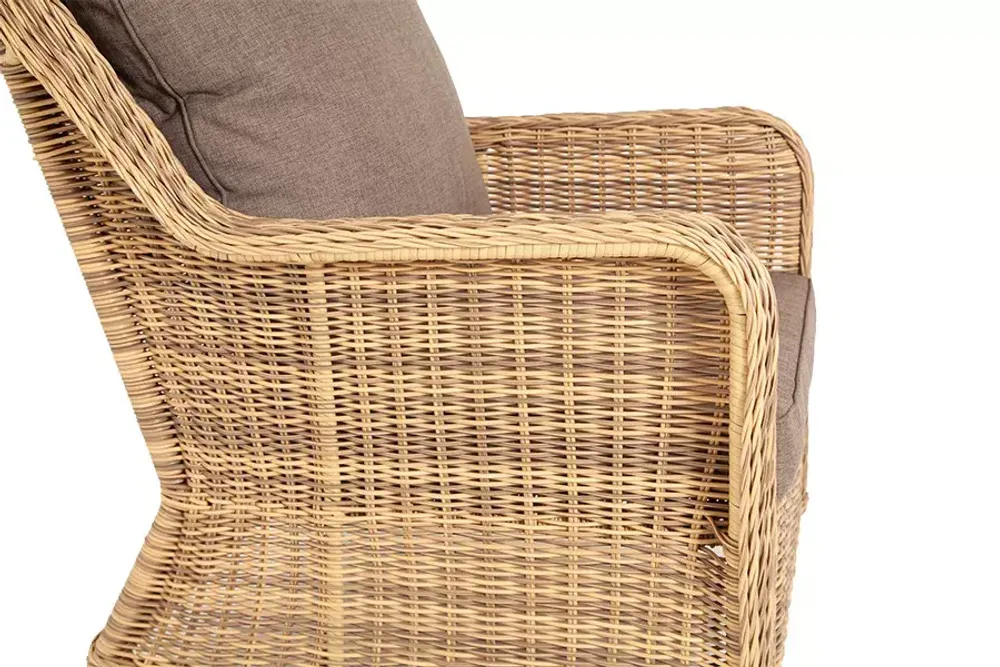 "Гляссе" кресло плетеное из искусственного ротанга, цвет соломенный