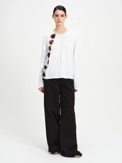 Лонгслив с объемными цветами OLA OLA