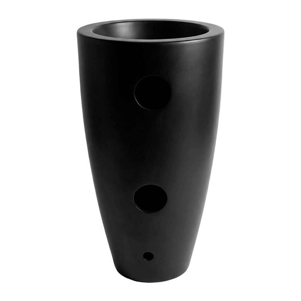 Раковина напольная Azario COMELLA 490х490х840 отдельностоящая круглая, черный матовый (AZ-311MB)