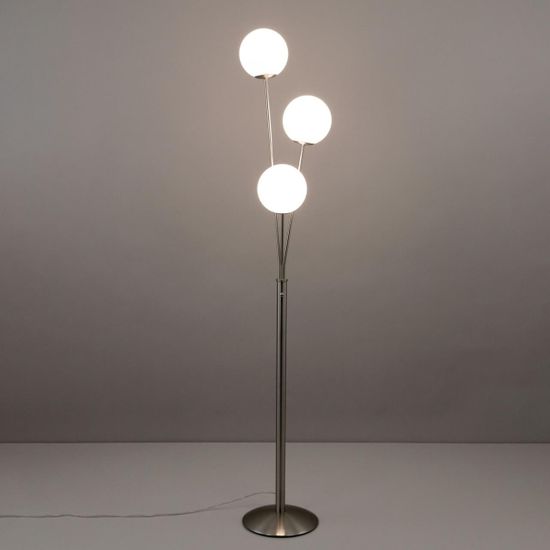 CL102934 Томми Хром Мат.+ Белый Св-к Торшер