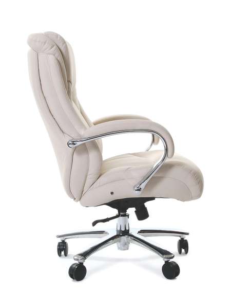 Офисное кресло Chairman 402 Россия нат.кожа/экокожа белая