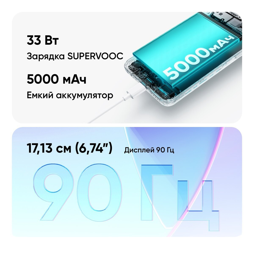 Смартфон realme C51 4/128 ГБ RU, Dual nano SIM, зеленый