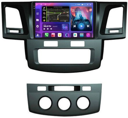 Магнитола для Toyota HiLux 2011-2015 - FarCar BX143M-360 на Android 13, QLED+2K, TS10, 6Гб+128Гб, CarPlay, 4G SIM-слот