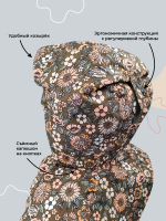 Комбинезон мембранный демисезонный Mjölk Floral Dark, утеплитель 150гр/м2