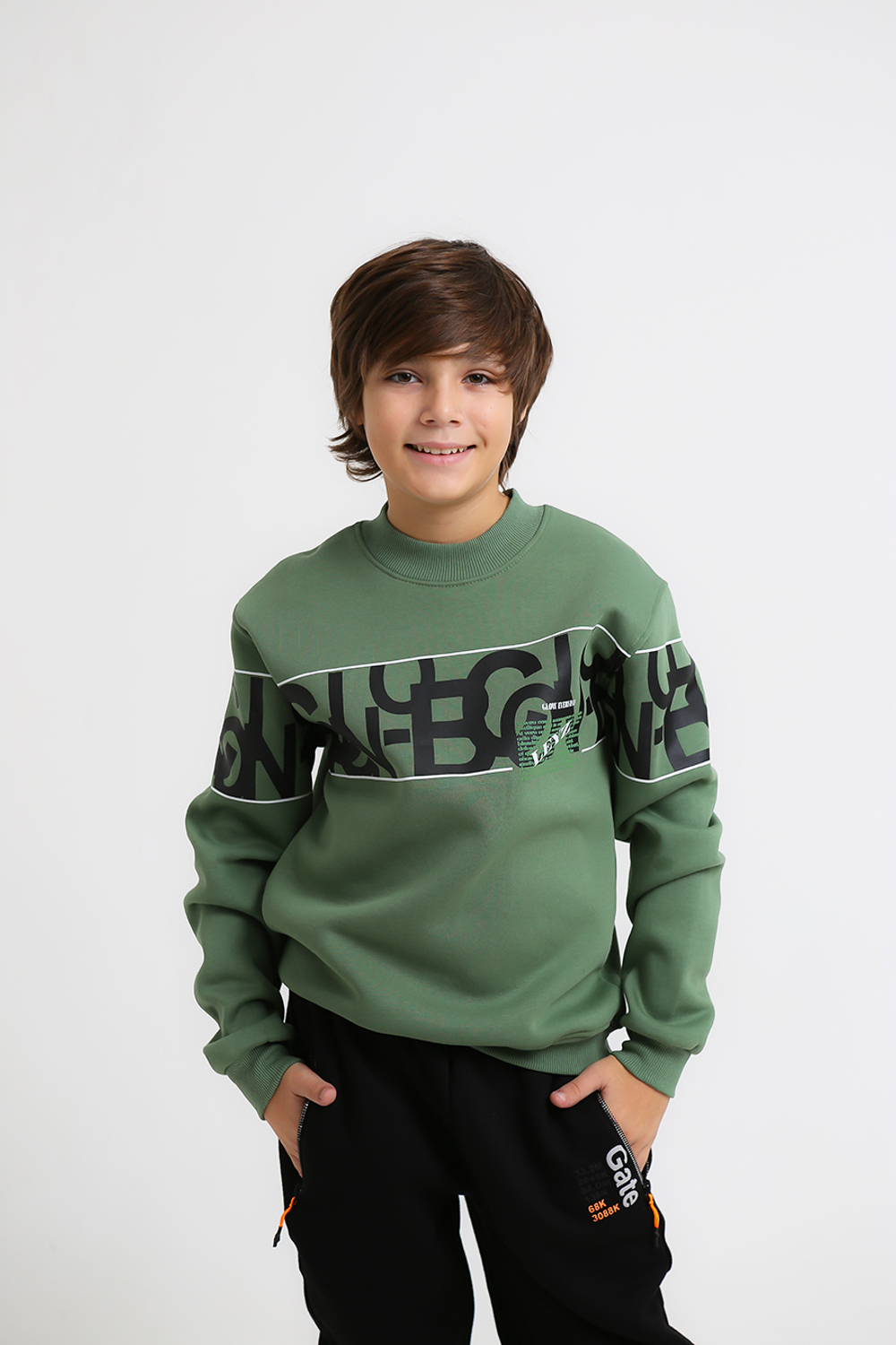 Свитшот дл/р с начесом д/м LEYZ 9845