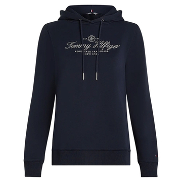 Женская Кофта теннисная Tommy Hilfiger Regular Hilfiger Script Hoodie - небесный