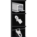 Встраиваемый ультратонкий карниз для штор, алюминиевый, скрытый, тихий ход, крючковый