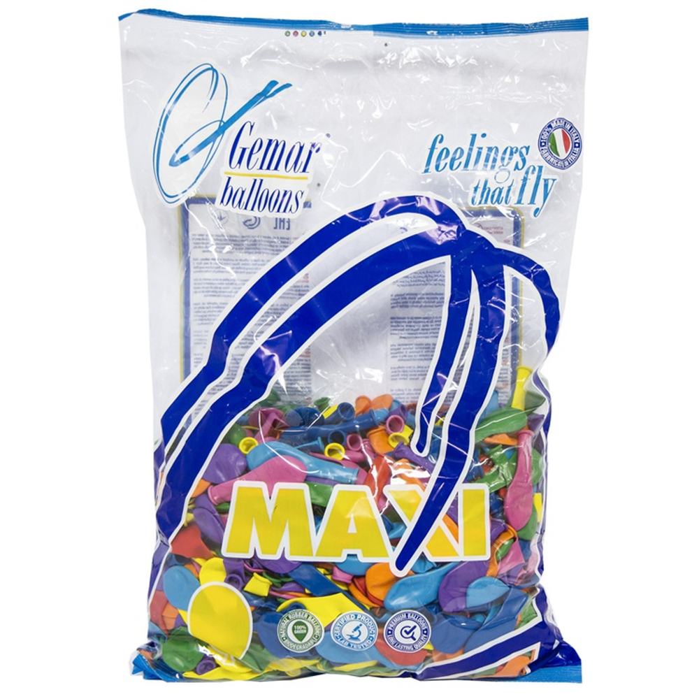 Шар латексный Набор 1000 шт Пастель 18 см (Ассорти)