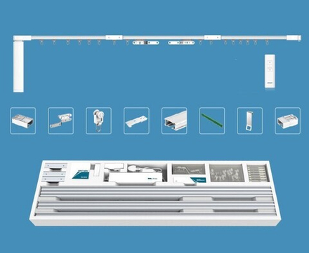 Электрокарниз для штор + привод wifi + пульт/4,2-5,2 м (eWeLink,Алиса,Siri)