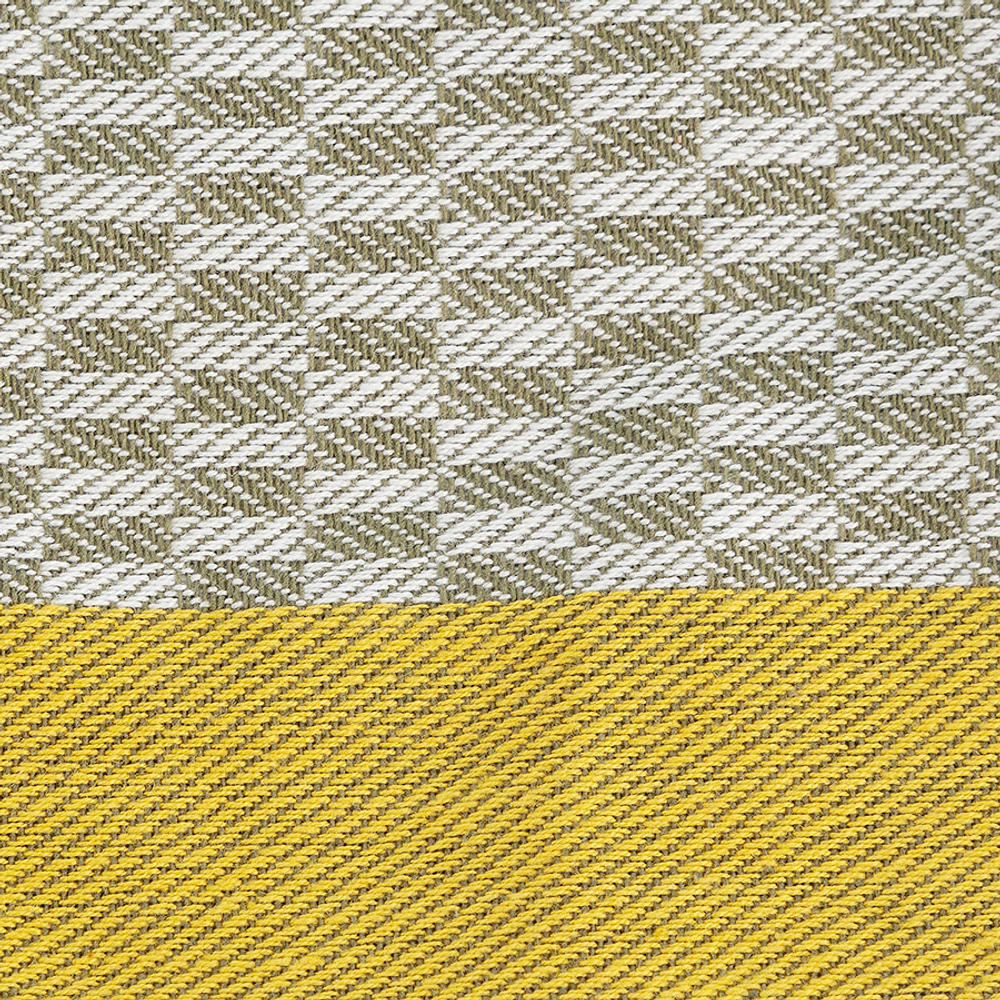 Набор из двух кухонных жаккардовых полотенец  оливкового цвета из коллекции essential, 50х70 см