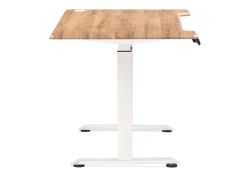 Компьютерный стол Маркос с механизмом подъема 140х80х75 белый / вотан дуб