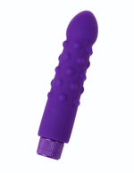 Фиолетовый вибратор с шишечками - 17 см. (Цвет: фиолетовый)