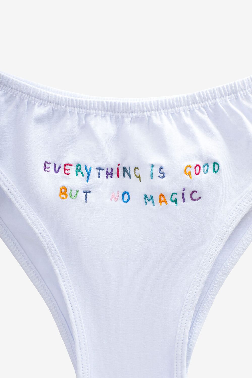 Хлопковые трусики «Everything is good..» Белые