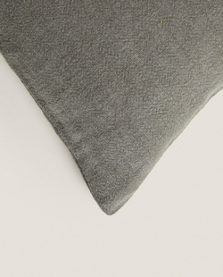 ZARA HOME ЛЬНЯНОЙ ЧЕХОЛ ДЛЯ ДЕКОРАТИВНОЙ ПОДУШКИ, ТЕМНО-СЕРЫЙ
