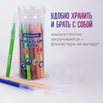 Фломастеры в тубе классические 24 цвета вентилируемый колпачок BRAUBERG "PREMIUM" (4 штуки в упаковке)
