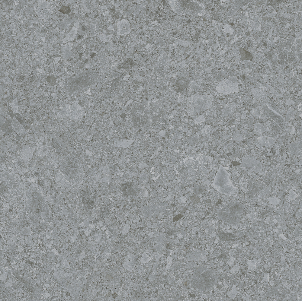 Керамогранит, LB Ceramics, Иней Tech, 600x600 мм, Темно-серый, Матовая, Плоская