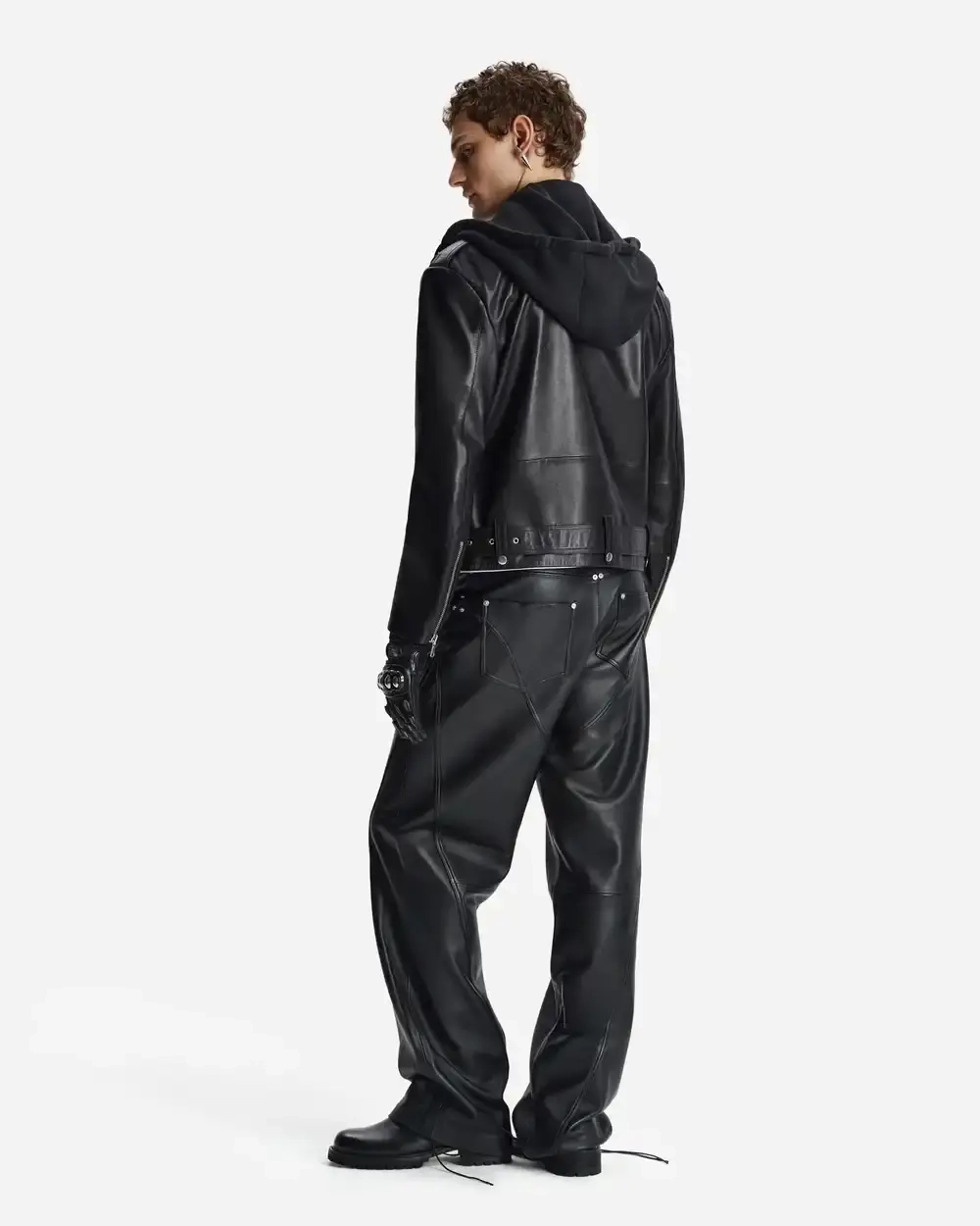 Брюки Biker из кожи Наппа