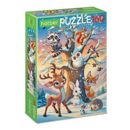 Пазлы 160 элементов 220*330мм. "Лесные жители"
