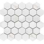 Кер. мозаика Hexagon small Carrara Matt  (PMMT83017) 265х278х6