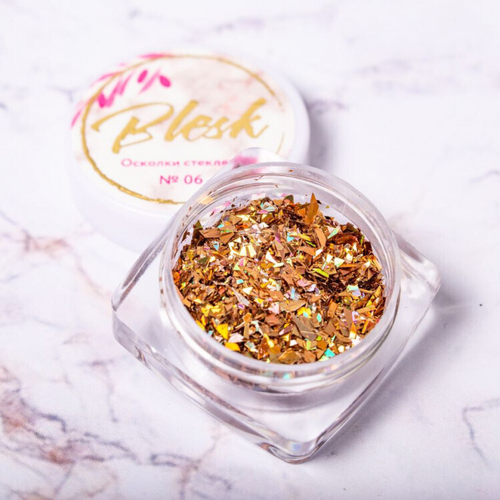 Blesk, Дизайн для ногтей "Осколки стекляруса" №06