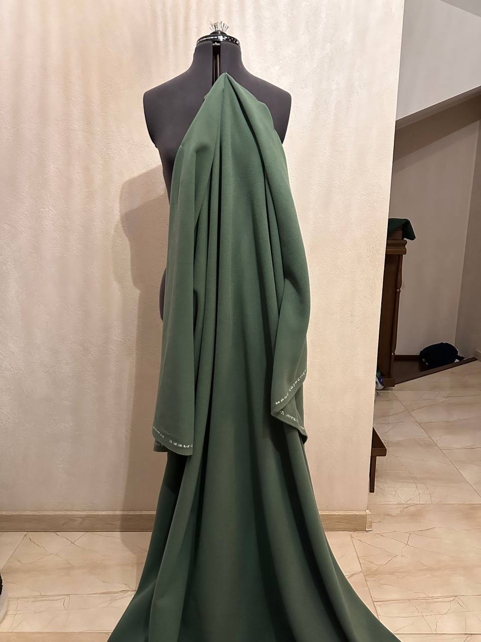 Пальтовая однотонная шерсть с кашемиром (Alta Moda для Valentino, 85%шерсть/15%кашемир, Зеленые глаза, 500 гр/м2, 150)