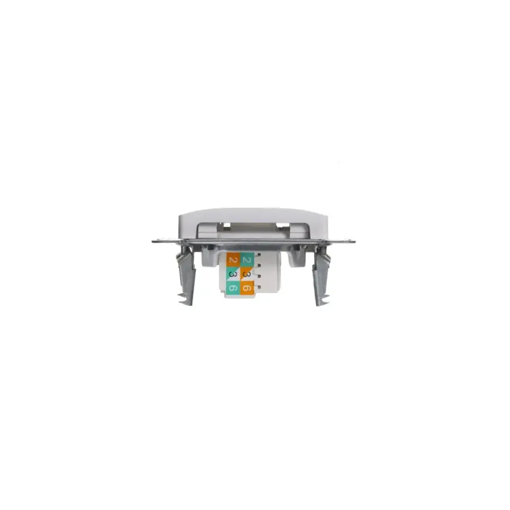 GLOSSA РОЗЕТКА двойная RJ11+RJ45 кат.5e, механизм, БЕЛЫЙ