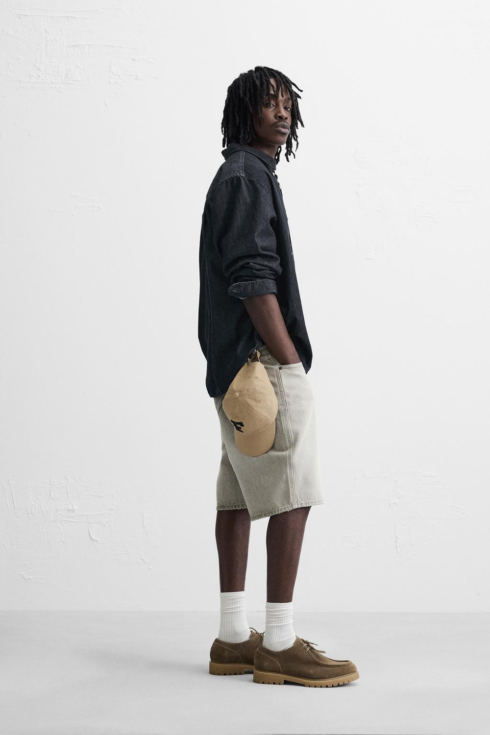 Шорты straight fit denim