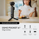 Камера с 3-осевым подвесом DJI Osmo Pocket 4P Vlog Combo
