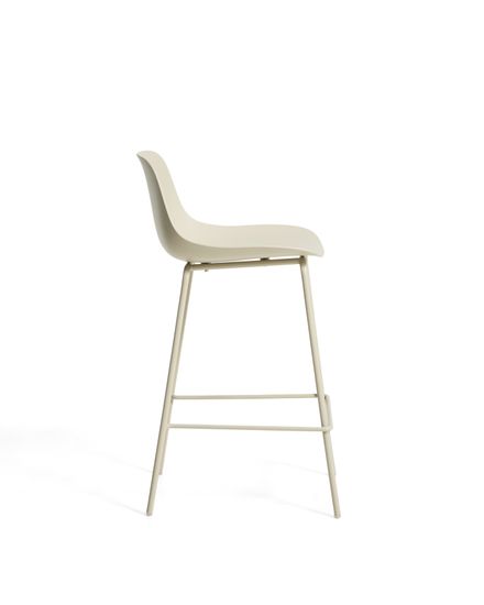 Полубарный стул Altea из пластика и стали бежевого цвета, 65 см