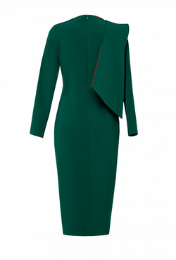 Платье-футляр с разрезом спереди на юбке 15-01-21SS